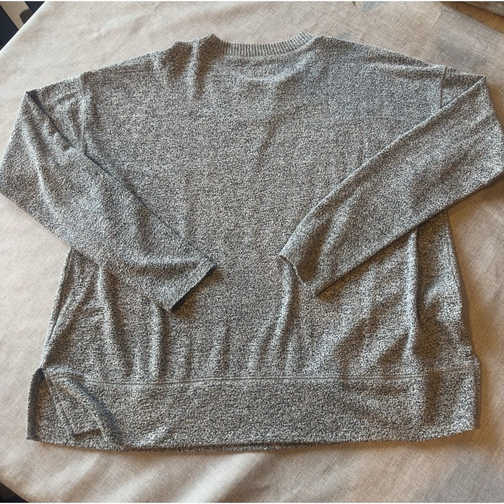 Lucky Brand Women's Small Knit Crewneck Sweater Gray Cozy Minimalist Classic - Picture 2 of 7